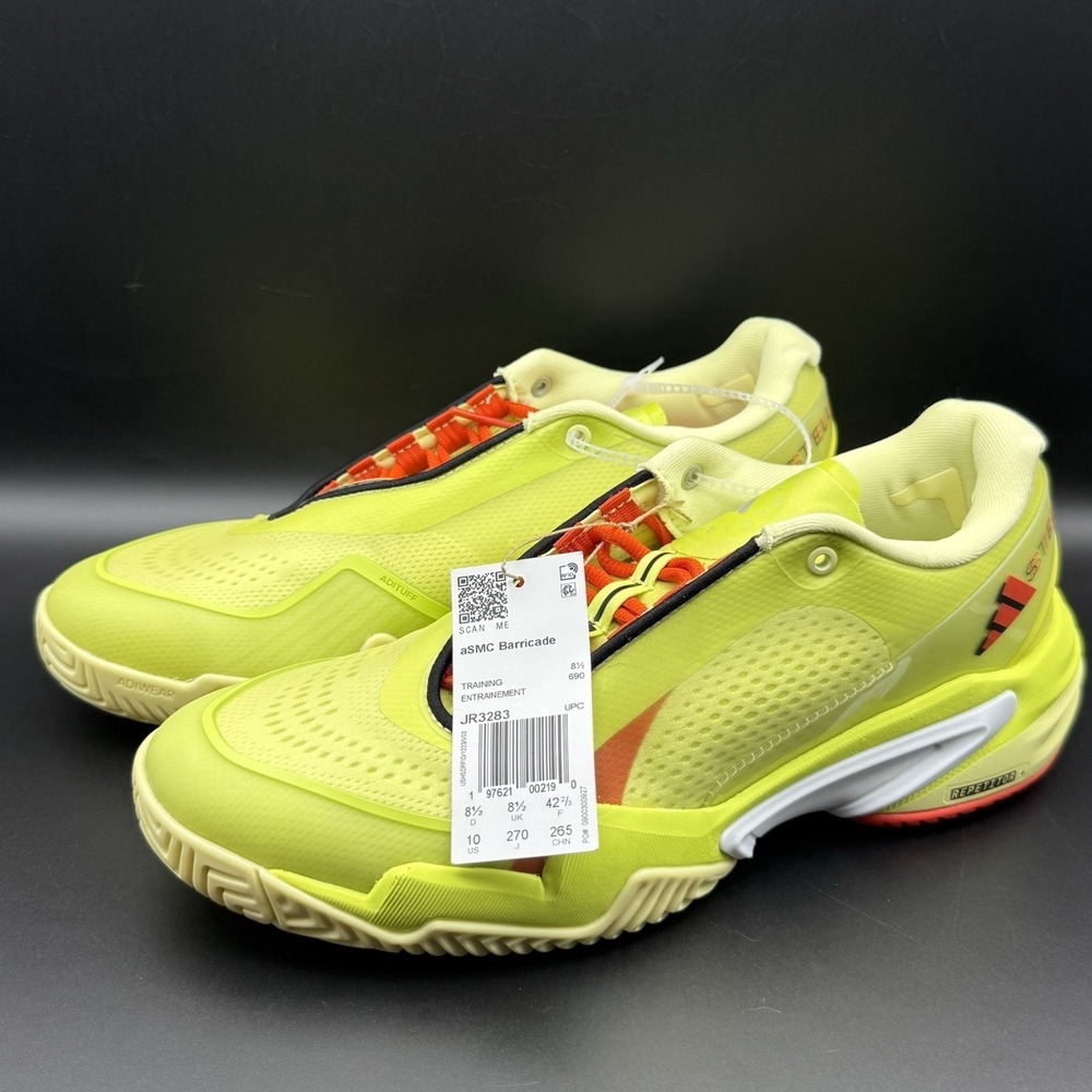 Adidas Stella McCartney Barricade Tennis Shoe JR3283 Yellow - Women's Size 10